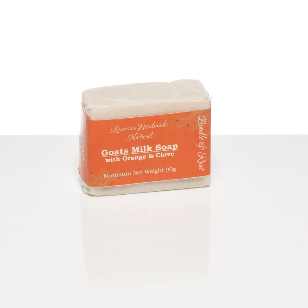 goats milk soap with orange and clove